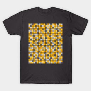 Grey and Mustard Yellow Grid T-Shirt